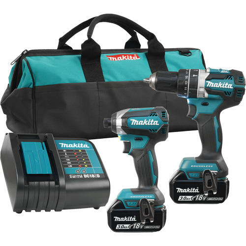 LXT&reg; 2-Tool Brushless Motor Combo Kit, 18 V Rock Safety Industrial Ltd
