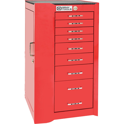 Pro+ Left Side Rider Tool Cabinet, 8 Drawers, 19" W x 19" D x 36-1/2" H, Red Rock Safety Industrial Ltd