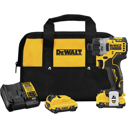 Xtreme Brushless Screwdriver Kit, 1/4", 12 V, 200 UWO Max. Torque, Lithium-Ion Battery Rock Safety Industrial Ltd