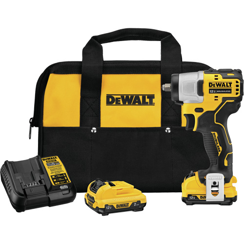 Ensemble de cl&eacute; &agrave; choc avec moteur sans balai Xtreme, 12 V, Mandrin 3/8" Rock Safety Industrial Ltd