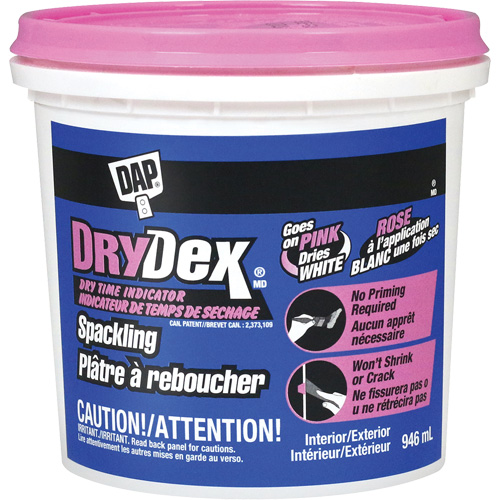 Pl&acirc;tre &agrave; reboucher DryDex, 946 ml, Contenant en plastique Rock Safety Industrial Ltd