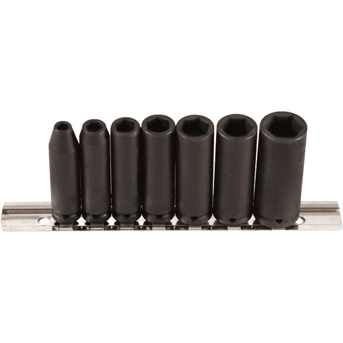 Socket Set, 7 Pcs, Impact, 1/4" Drive Size, Deep Rock Safety Industrial Ltd
