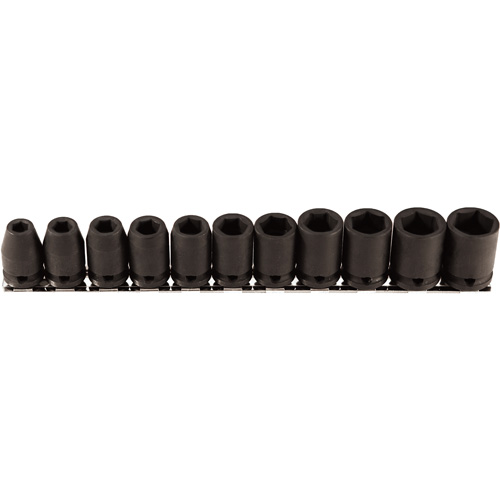 Socket Set, 11 Pcs, Impact, 3/8" Drive Size Rock Safety Industrial Ltd