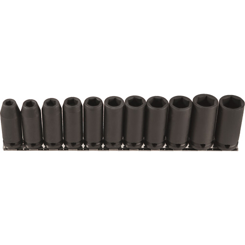 Long Socket Set, 11 Pcs, Impact, 3/8" Drive Size, Deep Rock Safety Industrial Ltd
