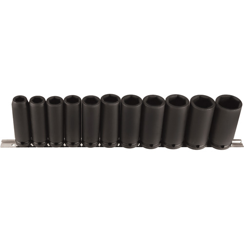 Long Socket Set, 11 Pcs, Impact, 1/2" Drive Size, Deep Rock Safety Industrial Ltd