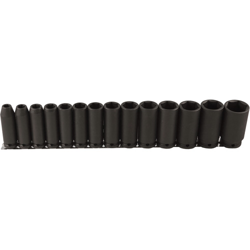 Jeu de douilles longues, 14 Mcx, Chocs, Prise de 1/2", Profond Rock Safety Industrial Ltd