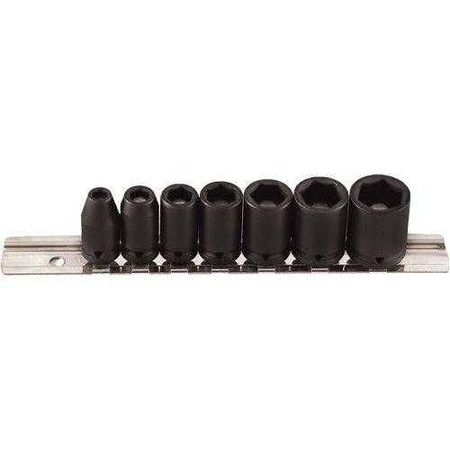 Magnetic Socket Set, 7 Pcs, Impact, 1/4" Drive Size Rock Safety Industrial Ltd