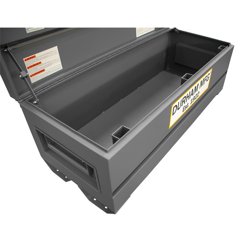 Boîte de rangement pour le chantier, 60" x 24" x 22-3/4", Acier, Gris Rock Safety Industrial Ltd