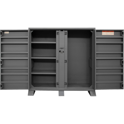 Armoire de rangement avec tablettes pour le chantier, Acier, 47,5 pi³, Gris Rock Safety Industrial Ltd