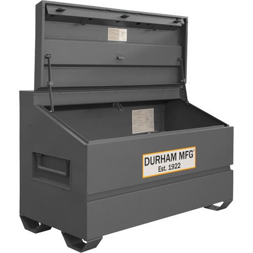 Jobsite Sloped Lid Storage Box, 60" x 30" x 39-3/8", Steel, Grey Rock Safety Industrial Ltd
