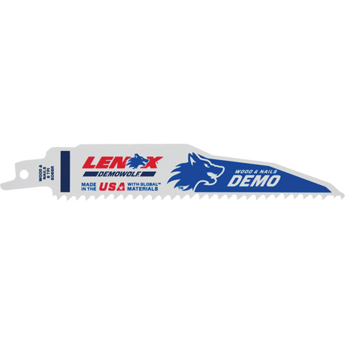 Demolition Reciprocating Saw Blade, Bi-Metal, 6 TPI, 6" L x 1" W Rock Safety Industrial Ltd