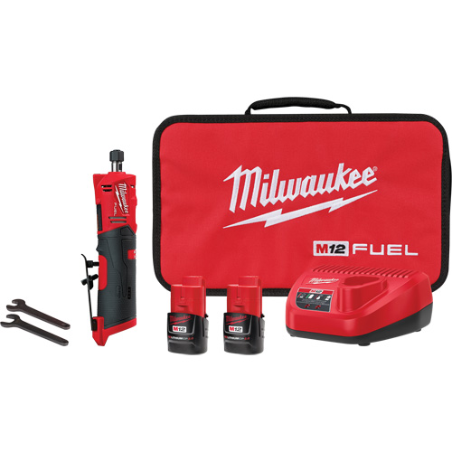 M12 Fuel Straight Die Grinder Kit, 1/4" Collet, 12 V, Lithium-Ion Rock Safety Industrial Ltd