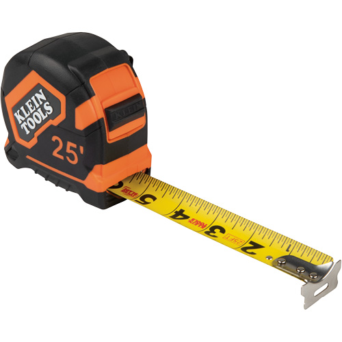 Ruban &agrave; mesurer avec agrafe de ceinture, 25', Marques de goujon 1/16" Rock Safety Industrial Ltd