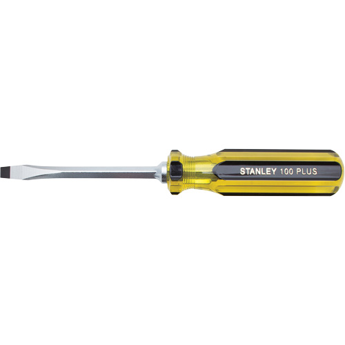 Tournevis pour &eacute;crous &agrave; fente 100 PLUS, Tige de 1/4", Carr&eacute;e, 8-3/16" lo, Prise en Plastique Rock Safety Industrial Ltd