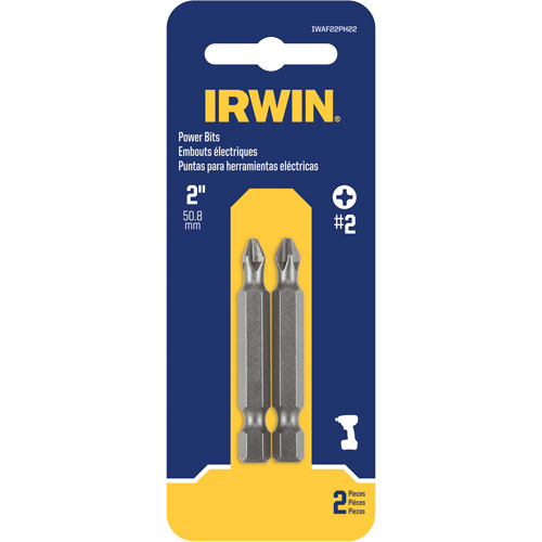 Embouts pour outils &eacute;lectriques, Phillips, Embout #2, Prise 1/4", Longueur 2" Rock Safety Industrial Ltd