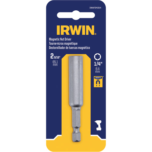 Nutsetter, 1/4" Tip, 1/4" Drive, 2-9/16" L, Magnetic Rock Safety Industrial Ltd