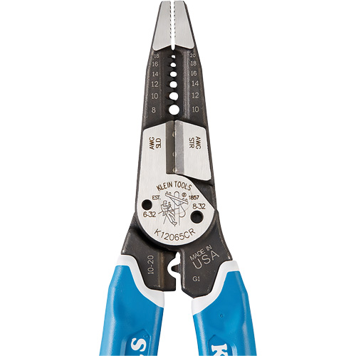 Outil polyvalent Klein-Kurve pour d&eacute;nuder, couper et sertir les fils, 8-1/4" lo, 8 - 20 AWG Rock Safety Industrial Ltd