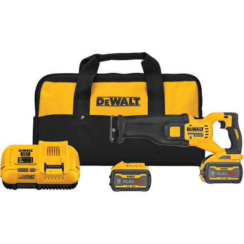 FlexVolt&reg; Max Brushless Reciprocating Saw Kit, 60 V, Lithium-Ion Battery, 0-3000 SPM Rock Safety Industrial Ltd