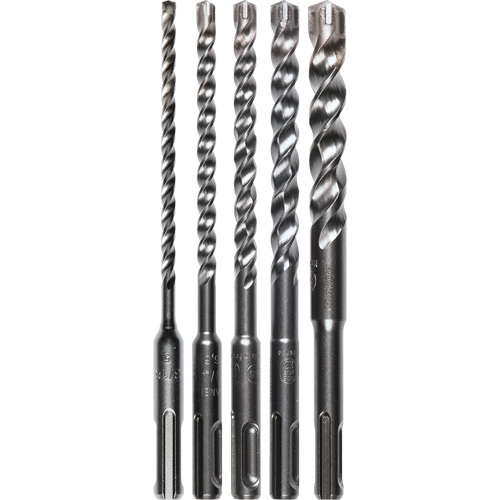 Jeu de m&egrave;ches &agrave; trois tranchants SDS-Plus, 5 morceaux, Carbure Rock Safety Industrial Ltd
