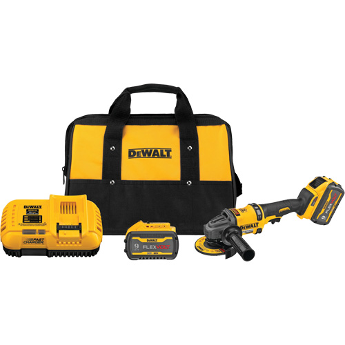 Ensemble de meuleuse sans balai FlexVolt avec frein antirecul, Roue de 4-1/2" - 6", 60 V Rock Safety Industrial Ltd