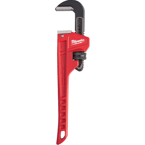 Cl&eacute; &agrave; tuyau, Cap des m&acirc;choires 1-1/2", Longueur 10", Fini Rev&ecirc;tement en poudre, Prise Ergonomique Rock Safety Industrial Ltd
