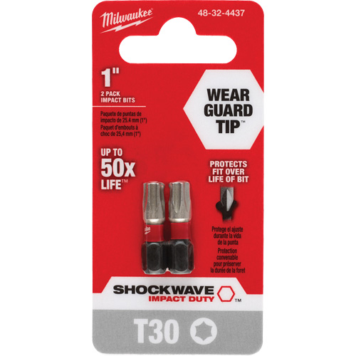 Embout de tournevis Shockwave Impact Duty, Torx, T-30, Prise 1/4" Rock Safety Industrial Ltd