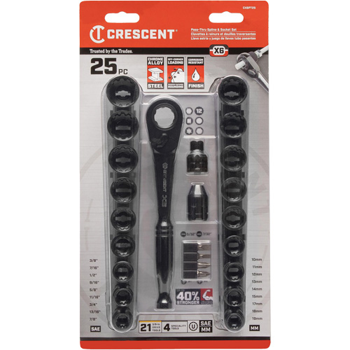 Ensemble d'outils pour m&eacute;canicien, 25 Mcx, Prise de 3/8" Rock Safety Industrial Ltd