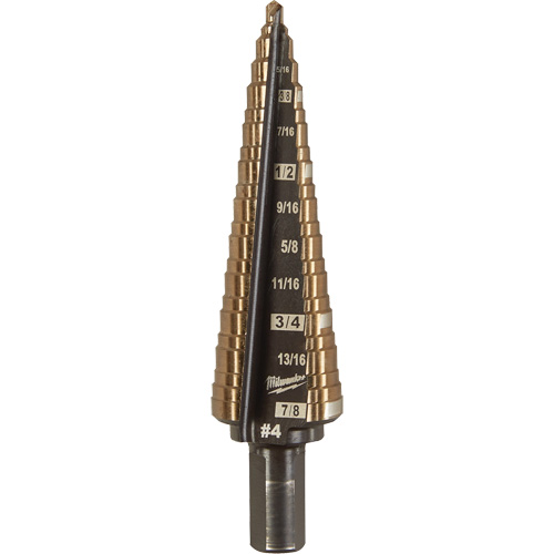 Foret &eacute;tag&eacute;, 3/16"/#4 - #4/7/8", Incr&eacute;ments de 1/32", Acier rapide au cobalt Rock Safety Industrial Ltd