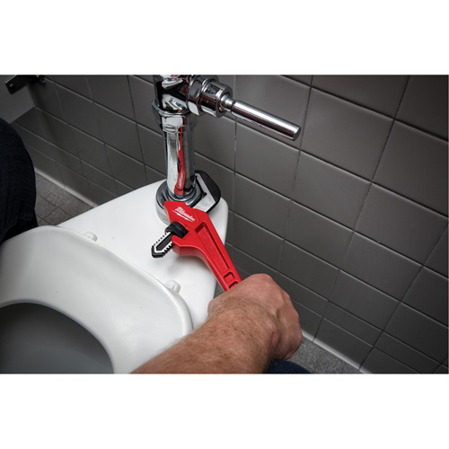 Cl&eacute; &agrave; tuyau hexagonale coud&eacute;e en acier, Cap des m&acirc;choires 2-5/8", Longueur 10-1/2", Fini Rev&ecirc;tement en poudre, Prise Ergonomique Rock Safety Industrial Ltd