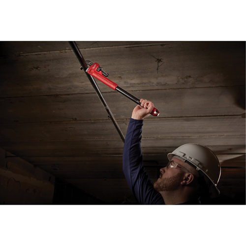 Cl&eacute; &agrave; tuyau adaptable Cheater, Cap des m&acirc;choires 2-1/2", Longueur 18"/24"/10", Fini Rev&ecirc;tement en poudre, Prise Ergonomique Rock Safety Industrial Ltd
