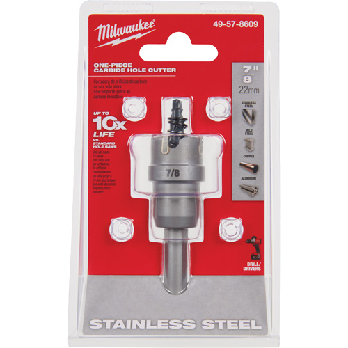 One-Piece Carbide Hole Cutters, 7/8", 3/16" Depth of Cut Rock Safety Industrial Ltd