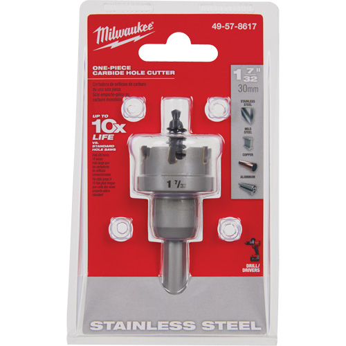 One-Piece Carbide Hole Cutters, 1-7/32", 3/16" Depth of Cut Rock Safety Industrial Ltd