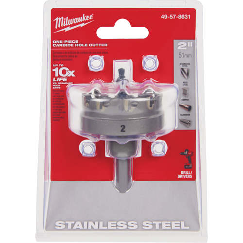 One-Piece Carbide Hole Cutters, 2", 3/16" Depth of Cut Rock Safety Industrial Ltd