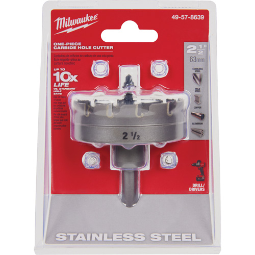 One-Piece Carbide Hole Cutters, 2-1/2", 3/16" Depth of Cut Rock Safety Industrial Ltd