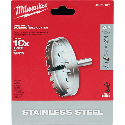 One-Piece Carbide Hole Cutters, 4", 3/16" Depth of Cut Rock Safety Industrial Ltd