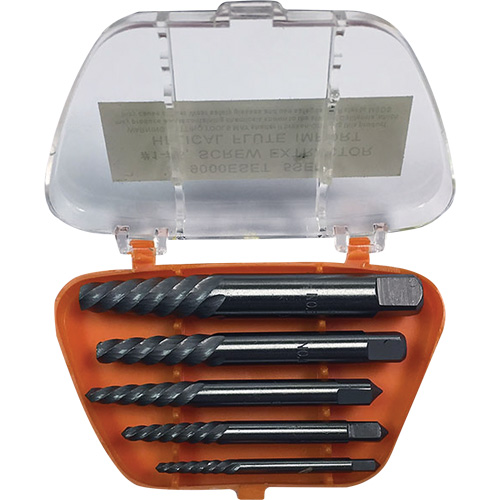 DRILLCO Screw Extractor Set with Drills, Carbide, 5 Pieces Rock Safety Industrial Ltd