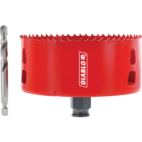 Scie-cloche pour luminaires encastr&eacute;s, 4-3/8", Profondeur de la coupe 1-7/10" Rock Safety Industrial Ltd
