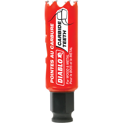 Scie cloche pour bois et m&eacute;tal, 1", Profondeur de la coupe 2-3/8", Carbure Rock Safety Industrial Ltd