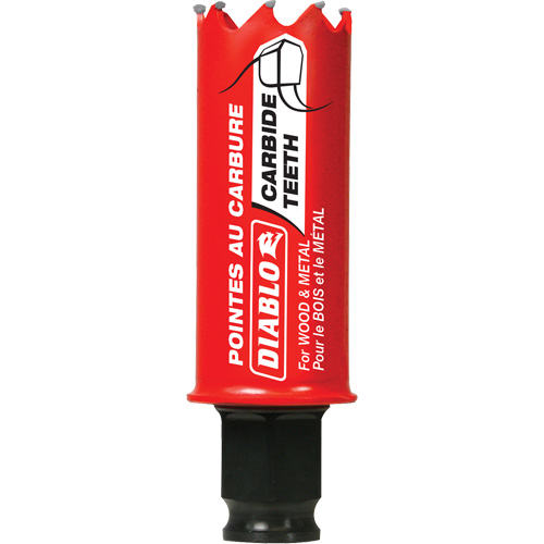 Scie cloche pour bois et m&eacute;tal, 1-1/16", Profondeur de la coupe 2-3/8", Carbure Rock Safety Industrial Ltd