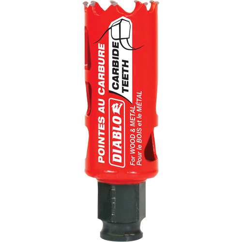 Scie cloche pour bois et m&eacute;tal, 1-1/8", Profondeur de la coupe 2-3/8", Carbure Rock Safety Industrial Ltd