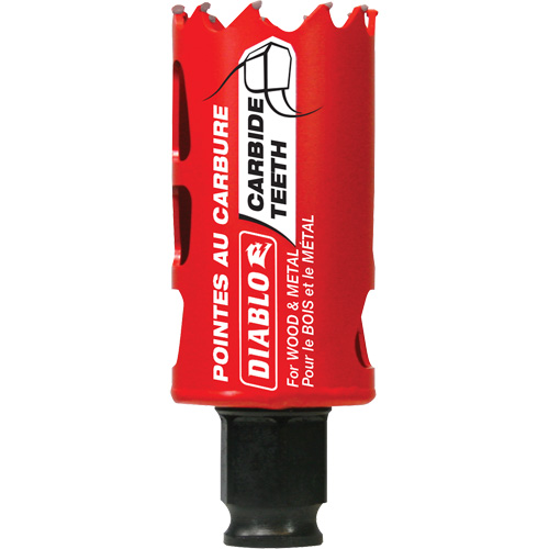 Scie cloche pour bois et m&eacute;tal, 1-3/8", Profondeur de la coupe 2-3/8", Carbure Rock Safety Industrial Ltd