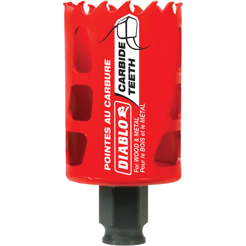 Scie cloche pour bois et m&eacute;tal, 1-3/4", Profondeur de la coupe 2-3/8", Carbure Rock Safety Industrial Ltd