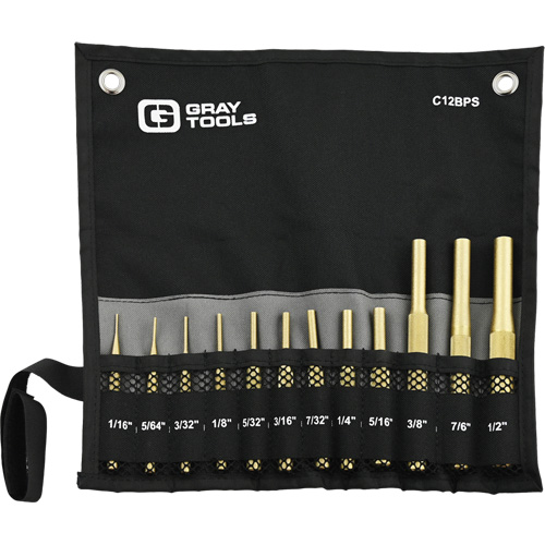 Brass Pin Punch Set, 12 Pieces Rock Safety Industrial Ltd