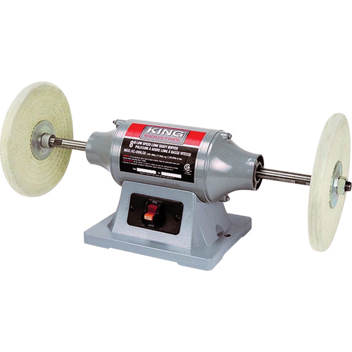 Low-Speed Long Shaft Buffer, 8" Pad, 120 V, 2.5 A, 1750 RPM Rock Safety Industrial Ltd