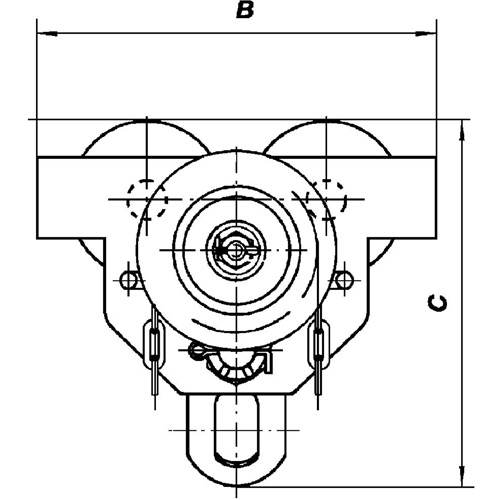 Chariot &agrave; engrenage pour usage intensif — s&eacute;rie SGT, 6600 lb (3 tonnes) Capacit&eacute;, 4" - 8-1/32" Rock Safety Industrial Ltd