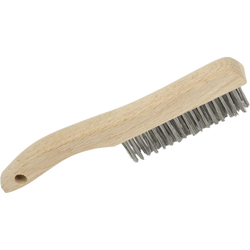 4SHSS Brosse &agrave; r&eacute;curer manuelle, Acier inoxydable, 4 x 16 rangs de fils, Longueur 10" Rock Safety Industrial Ltd
