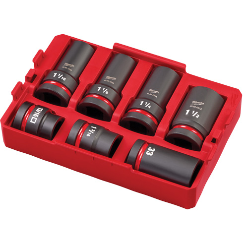 Packout Shockwave Impact Duty Metric & SAE Wheel Service Socket Set, 7 Pieces, 1" Drive Size Rock Safety Industrial Ltd