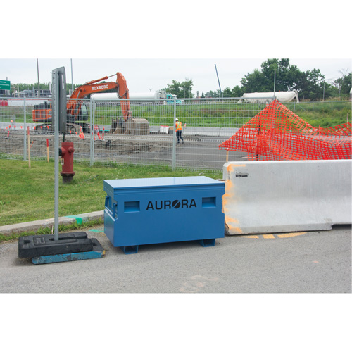 Coffre &agrave; outils de chantier, 60" x 24" x 27-1/2", Acier, Bleu Rock Safety Industrial Ltd