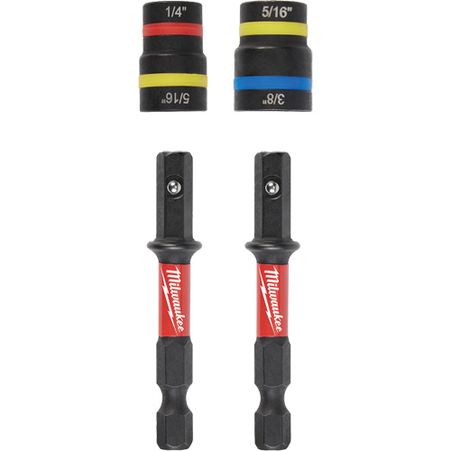 Jeu de tourne-&eacute;crous 2-en-1 Shockwave Impact Duty Quik-Clear, 5/16"/1/4"/3/8" prise, 2-1/2" lo, Magn&eacute;tique Rock Safety Industrial Ltd