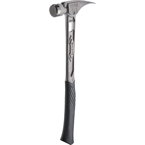 Marteau de charpente en titane meul&eacute; TIBONE, 15 oz, Prise en Acier plein, 17-17/50" lo Rock Safety Industrial Ltd